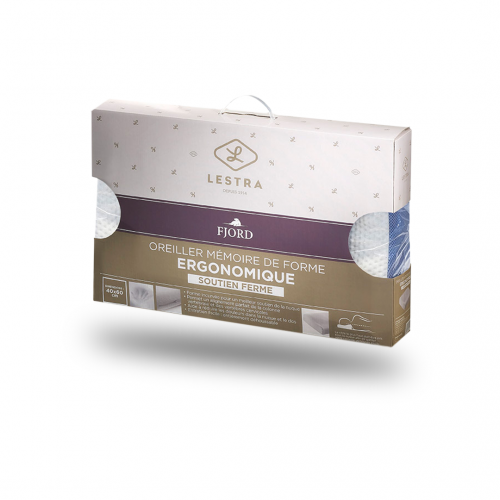 Oreiller Lestra ergonomique à mémoire de forme Isoplast literie Réunion